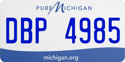 MI license plate DBP4985