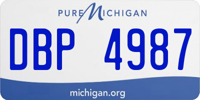 MI license plate DBP4987