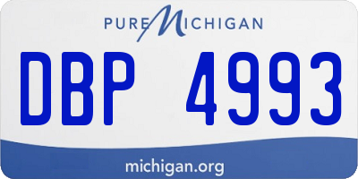 MI license plate DBP4993