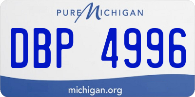 MI license plate DBP4996