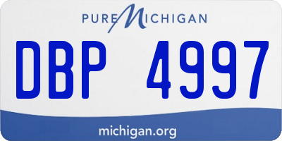 MI license plate DBP4997