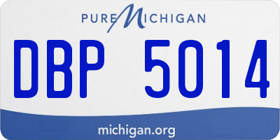 MI license plate DBP5014