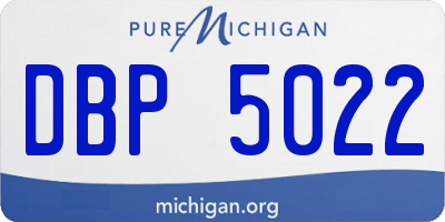 MI license plate DBP5022