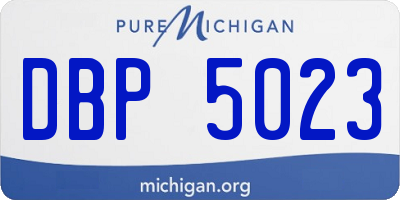MI license plate DBP5023