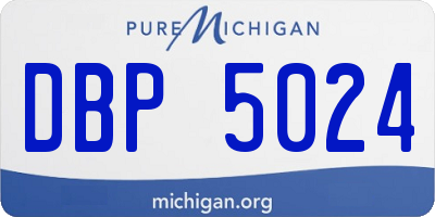 MI license plate DBP5024