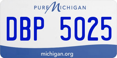 MI license plate DBP5025