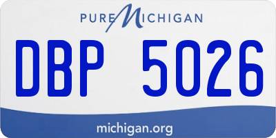 MI license plate DBP5026