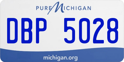 MI license plate DBP5028