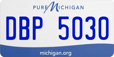 MI license plate DBP5030
