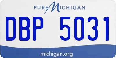 MI license plate DBP5031