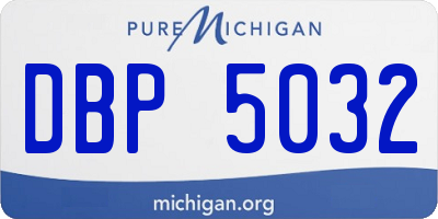MI license plate DBP5032