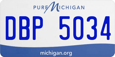 MI license plate DBP5034
