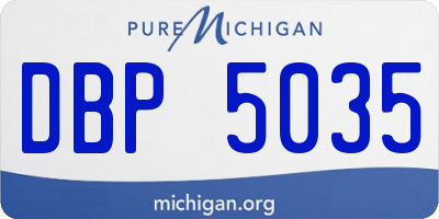 MI license plate DBP5035