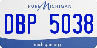 MI license plate DBP5038