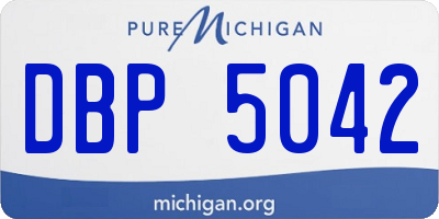 MI license plate DBP5042