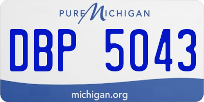 MI license plate DBP5043