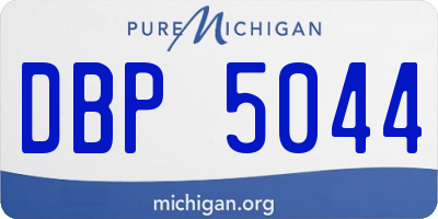 MI license plate DBP5044