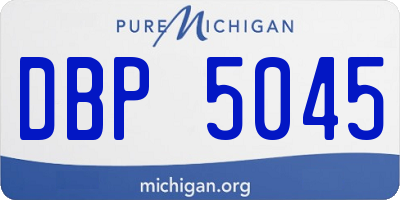 MI license plate DBP5045