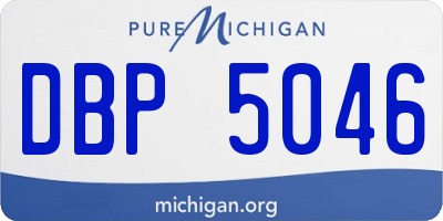 MI license plate DBP5046