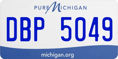 MI license plate DBP5049