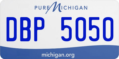 MI license plate DBP5050