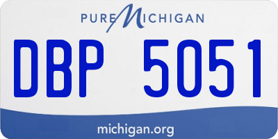 MI license plate DBP5051