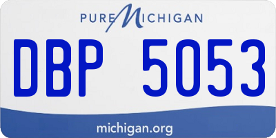 MI license plate DBP5053