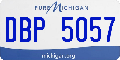 MI license plate DBP5057