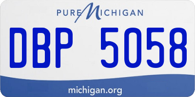 MI license plate DBP5058
