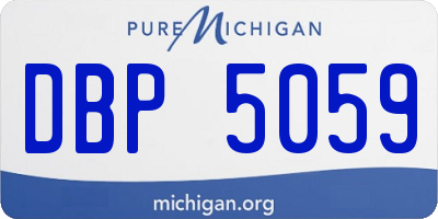MI license plate DBP5059