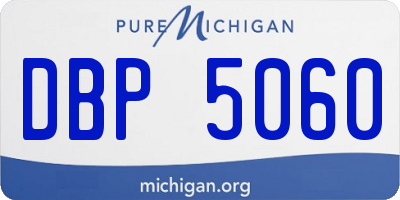 MI license plate DBP5060