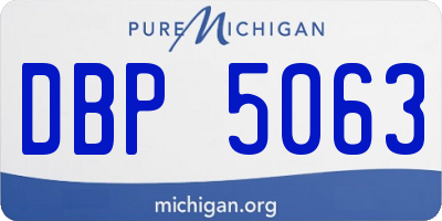 MI license plate DBP5063