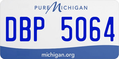 MI license plate DBP5064