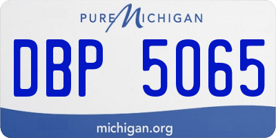 MI license plate DBP5065