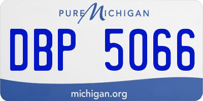 MI license plate DBP5066