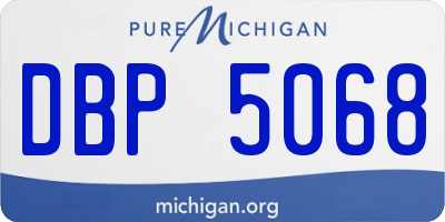 MI license plate DBP5068