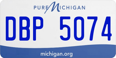MI license plate DBP5074