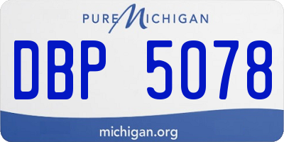 MI license plate DBP5078