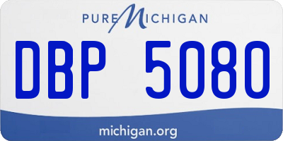 MI license plate DBP5080