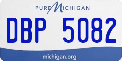 MI license plate DBP5082
