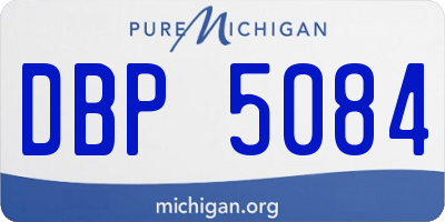 MI license plate DBP5084