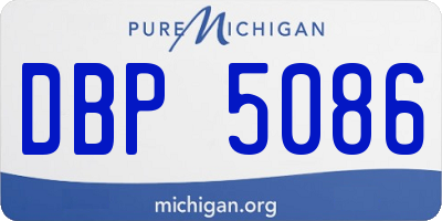 MI license plate DBP5086
