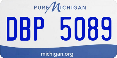 MI license plate DBP5089