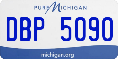 MI license plate DBP5090