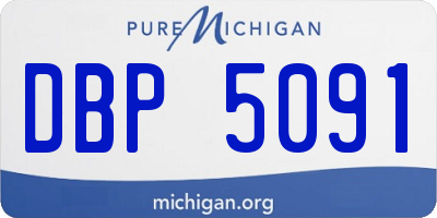 MI license plate DBP5091