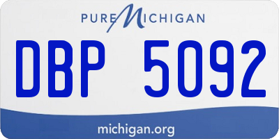 MI license plate DBP5092