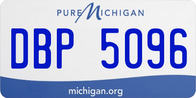 MI license plate DBP5096
