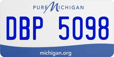 MI license plate DBP5098