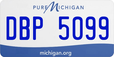 MI license plate DBP5099