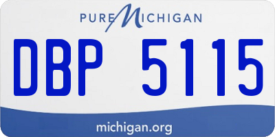 MI license plate DBP5115